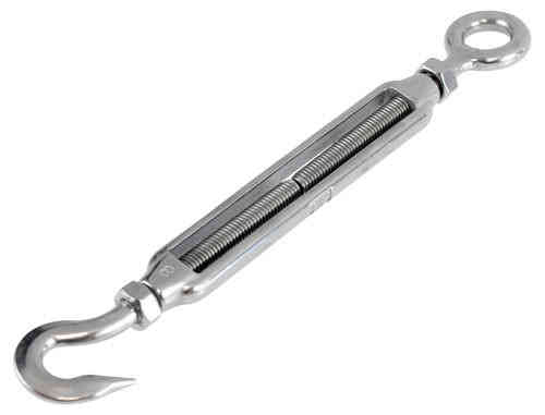 Turnbuckle 6mm Hook Eye stainless steel (Electropolished)