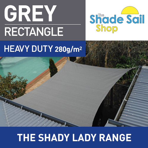 2 m x 2.5 m Rectangle GREY The Shady Lady Range