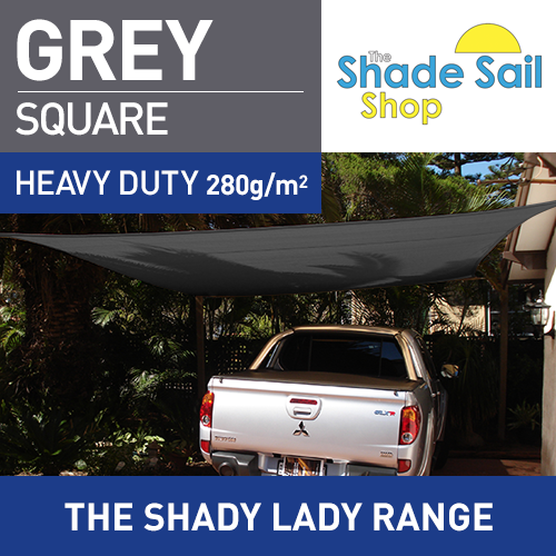 2.5 m x 2.5 m Square GREY The Shady Lady Range 95% UV