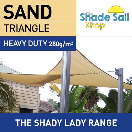 6 x 6 x 6m SAND Triangle The Shady Lady Range
