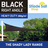 4.5 X 4.5 X 6.36M Right Angle BLACK The Shady Lady Range