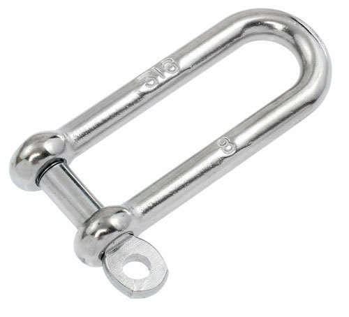 Dee shackle Cast 8mm Long  stainless steel marine grade