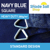 5.5 m x 5.5 m NAVY BLUE (FLAWED) Standard Square Sun Shade sails