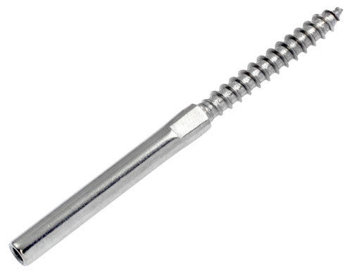 6mm Left Hand Lag Screw Swage Stud 40mm thread 3.2mm Wire