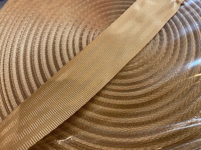 50mm Per METRE Beige Seat Belt Webbing 105 50mm   Polyester BL 2000kg Heavy Duty