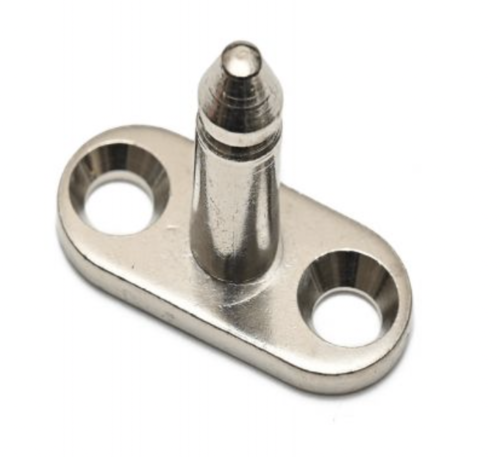 Super Spot Fastener - Single Stud 2 hole Brass Plate