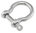 Bow Shackle  12mm forged stainless steel marine grade 316 BL 9200