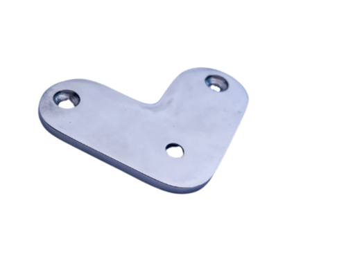 Flat Corner Saddle to suit Predrilled post range AISI 316 Satin finish