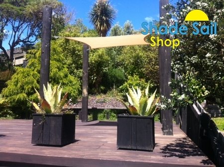 Aurea Canduela from Wellington, NZ sent us this great picture of how she has installed the 2x2 sand square shade sail.\\n\\n28/11/2014 2:36 PM
