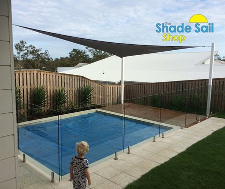Our 4x6x7.21m right angle shade sail in Grey is a perfect fit over Adam's swimming pool area. Thanks so much for sending your installed shade sail photo in.\\n\\n25/11/2015 3:17 PM
