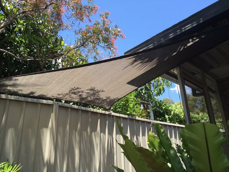 Our regular customer Boris has installed our 3x3x4.24m right angle shade sail over his fish pond, which looks great and is keeping this cool. Look forward to seeing the next project\\n\\n23/12/2015 3:28 PM