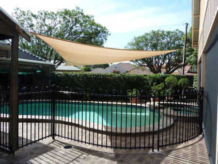 Thanks Brian for sending in your shade sail picture. Brian has installed a 8x8x8m sand shady shade sail over his pool, providing some much needed shade.\\n\\n18/01/2017 10:58 AM