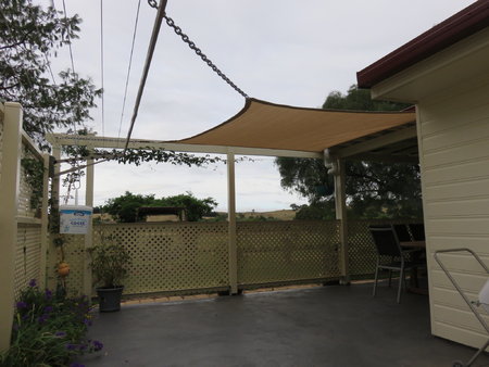 Thanks Rob for you picture. Installed is a 2.5x2.5m shady lady sand shade sail.\\n\\n7/02/2017 3:14 PM