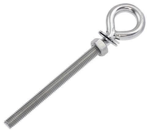 10 Of Eye Bolt With Nuts And Washers M8 8Mm X 200Mm Bzp Weatherproof 