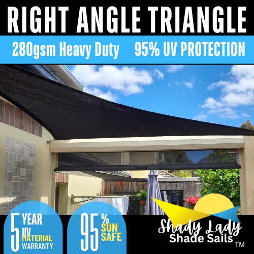 4 x 5 x 6.4m Right Angle BLACK The Shady Lady Range