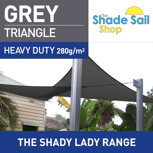 Right Angle Grey 4m X 5m X 6.4m Shade Sail Sun Heavy Duty 280GSM Outdoor Grey 