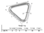 Triangle Ring 8mm 316 stainless steel marine grade