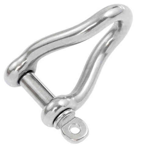 Dee shackle twisted 6mm stainless steel