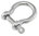 Bow Shackle 12mm cast stainless steel marine grade 316