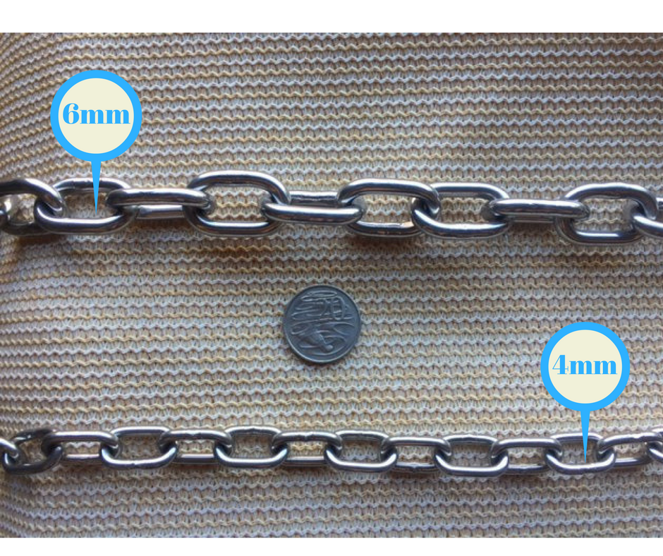 CHAIN 4mm link, 4 Metre Length 