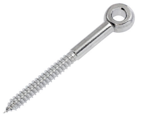 Screw Eye M6 6mm 60mm- 40mm thread, overall 75mm 316 stainless steel ODS-S3182-06060