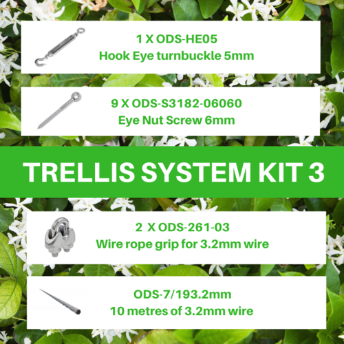 Kit 3 - Green Wall Garden Trellis System