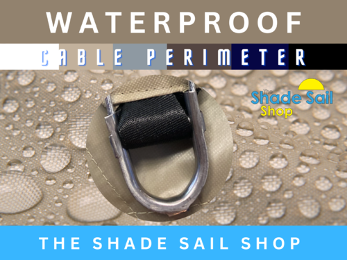 Waterproof PVC 2.4 X 2.4 m Shady Lady Shade Sails Shelly Beach Beige (In stock)