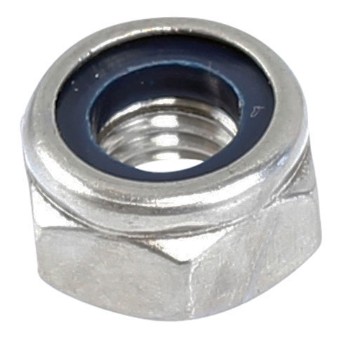 M6 Nylon Lock Nut 316 Grade Stainless Steel