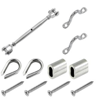 Econ Jaw/Jaw Rigging Screw Stainless 316 Wire Balustrade Kit