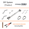 Electropolished Jaw/Jaw Rigging Screw Stainless 316 Wire Balustrade Kit Timber