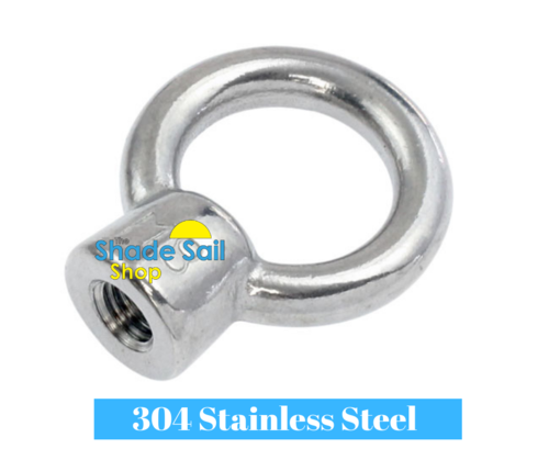 6mm Econ Eye Nut 304 Grade Stainless Steel