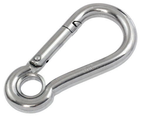 6mm STAINLESS STEEL 316 SPRING SNAP HOOK CARABINER MOUNTING SHADE SAIL 