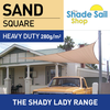 2.5 m x 2.5 m Square SAND (FLAWED) The Shady Lady Range