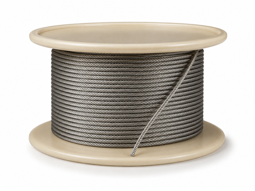 (50M Roll) 3.2mm 1x19 Non Flexible 316 Stainless Steel Korean Made