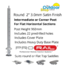Round 2" 3.0mm Satin Finish Intermediate/Corner Angled post adjustable (for flat sections)