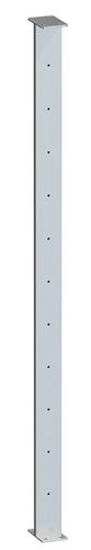Square 40 x 5mm Flat Bar Intermediate Post to suit Flat Handrail Satin Finish