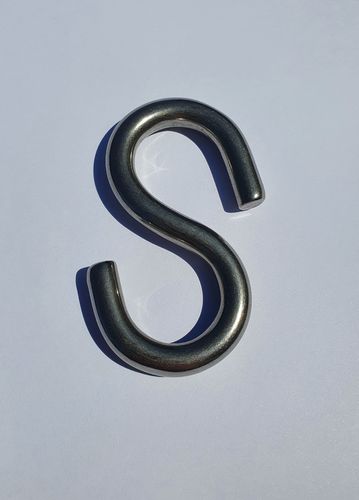 "S" Hook 8mm stainless steel 316 Marine Grade