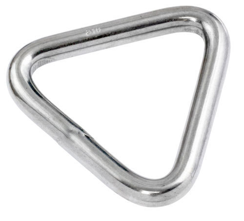 Triangle Ring 10mm 316 stainless steel marine grade suit 50mm webbing