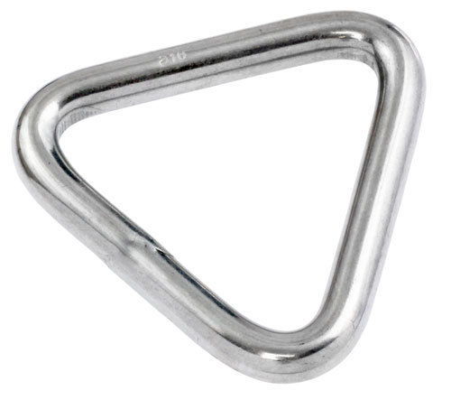 Triangle Ring 10mm 316 stainless steel marine grade suit 50mm webbing