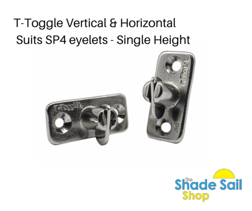 T-Toggle Fastener Horizontal single stainless steel SP4 eyelets