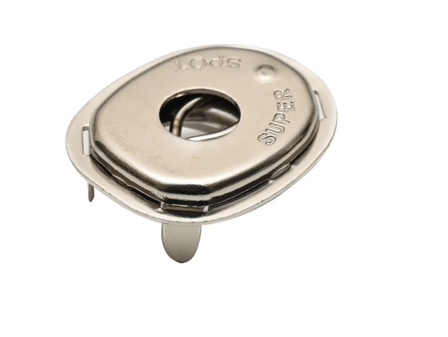 thumbnail image 2 of Super Spot Fastener – Single Stud 2 Hole Brass Plate – Vintage Car/Boat Cover 2 of 2
