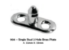 Super Spot Fastener - SINGLE Stud 2 hole Brass Plate