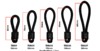 Bunji Tonneau Loop Shock Cord Black 130mm 150mm 170mm 190mm 210mm