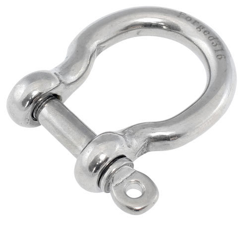 Bow Shackle  10mm forged stainless steel marine grade 316 BL 6900