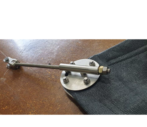 Shade Sail Structure Corner Disk with tube 150mm Welded Tube Togglebolt