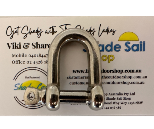 Dee shackle Forged 7mm stainless steel - ECON range