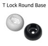 Stayput T Lock Fastener Round Base Black