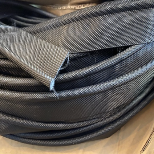 KEDER 100m Roll Double Sail BLACK 7.5mm D Tongue Banner Vinyl