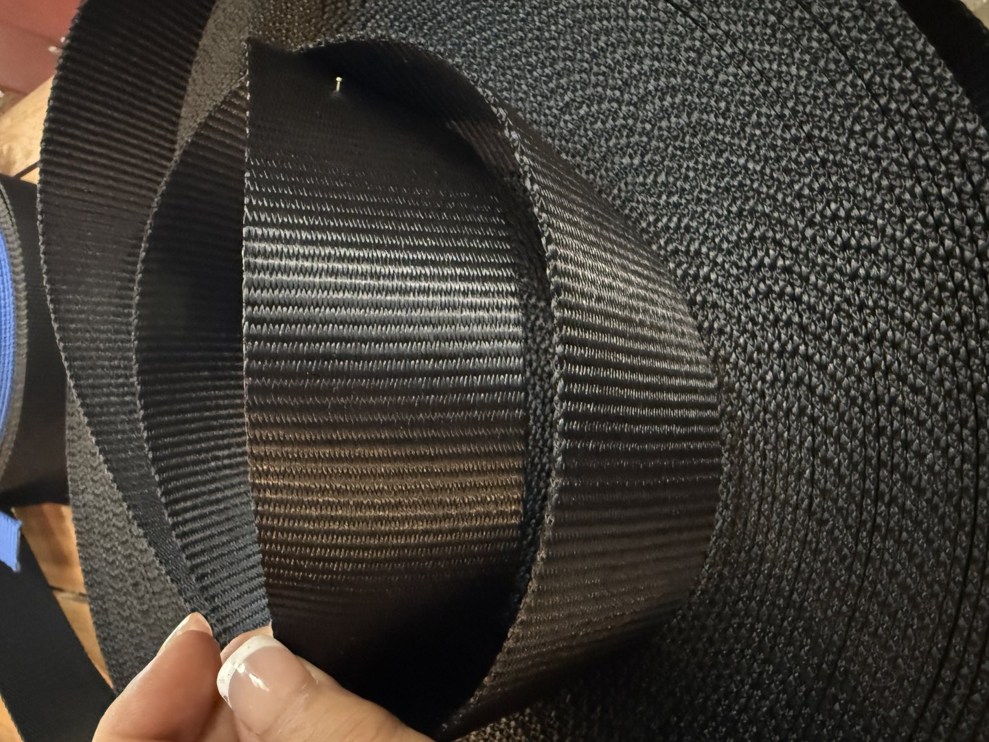 50mm PER METRE Black WINCH Heavy Duty webbing (soft)  Polyester108 BL 2000kg