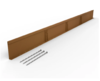 185mm x 2.2m Non-Flexible Formline Landscape Rigid Garden Edging - Weathering Steel